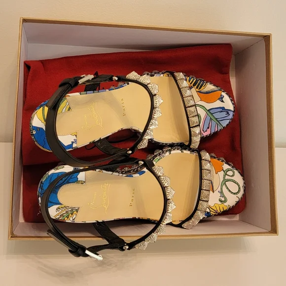 Christian Louboutin Platform Wedges Pira Ryas 110 Size 42 - Picture 5 of 6